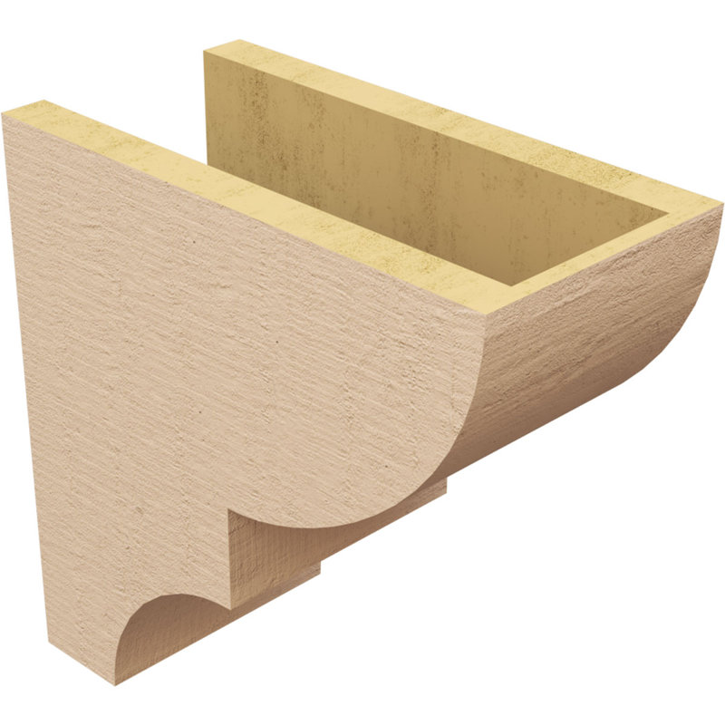 Bois de cèdre brut Ridgewood, Corbeau apprêté Ridgewood, H 12 po x l 6 po x P 12 po