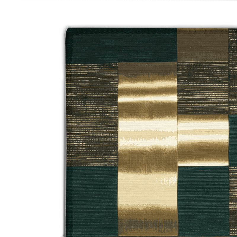 Tapis d'intérieur et d'extérieur à carreaux vert, Rectangulaire 2 pi x 3 pi