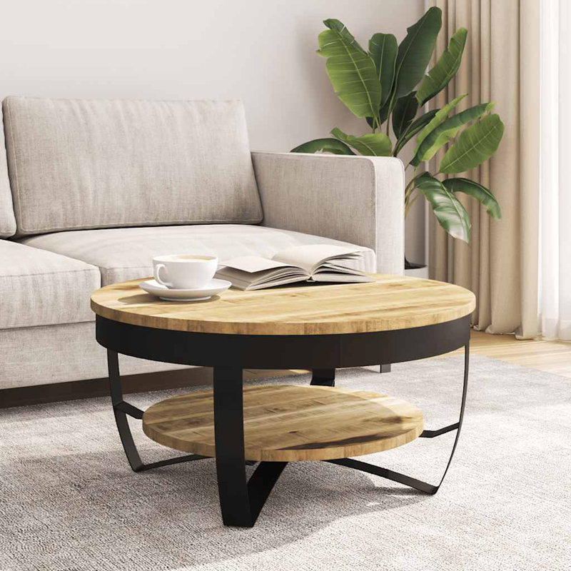 Table basse simple avec rangement Horncastle, Brun clair, Brun clair