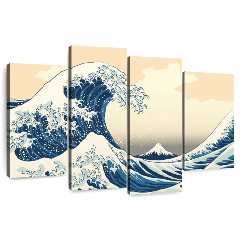 Vague japonaise Gillard, H 27 po x l 43 po
