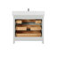 Meuble-lavabo en bois massif 36 po avec comptoir en marbre d'ingénierie 1 po, lavabo simple-398984793