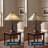 Springfield 25" Matte Black Tiffany-Style Table Lamp