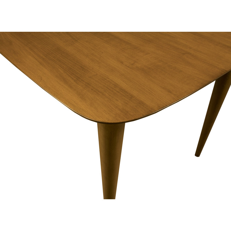 Table de salle à manger en bois massif Cullinan, H 29 po x l 42 po x P 42 po, Noyer, Noyer