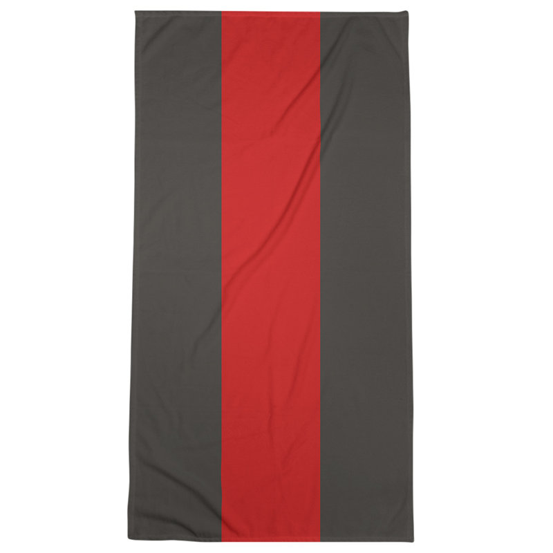 Beach Towel, Dark Red/Gray