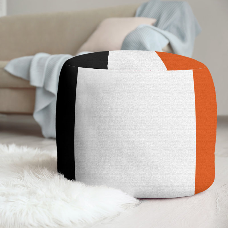 repose-pieds rond 20,5", Noir / blanc / orange