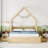 Wood Queen Size House Platform Bed With Guardrail And 2 Drawers-932617279