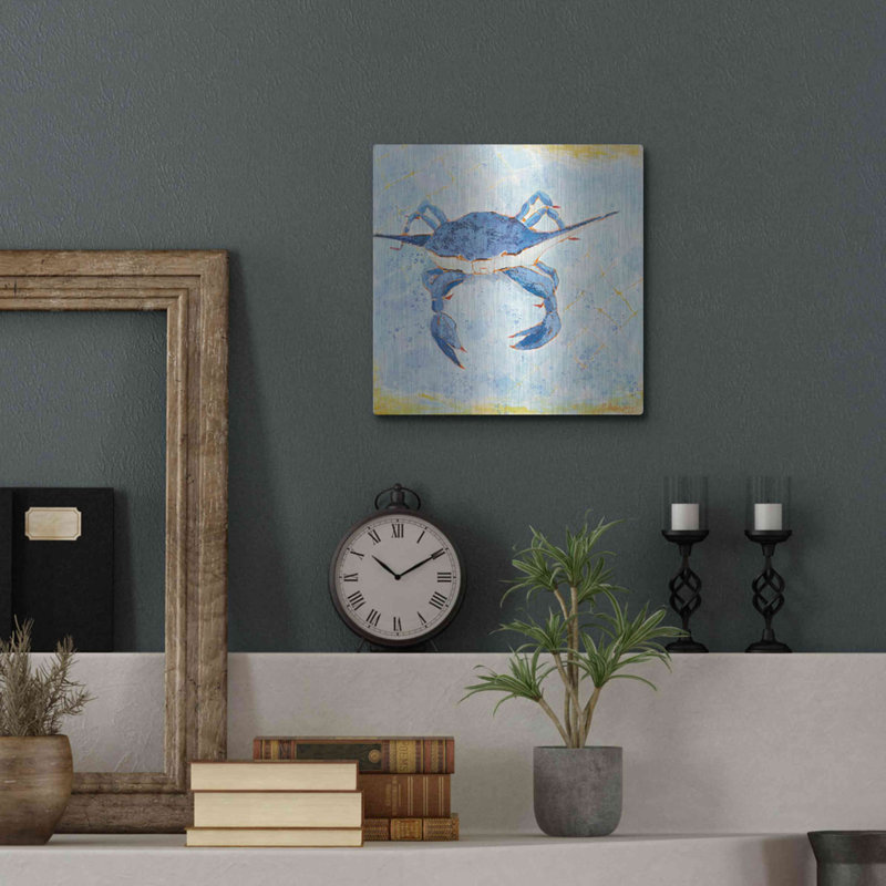 Luxe Blue Art «Blue Crab VI» par Phyllis Adams, Me «Blue Crab VI» par Phyllis Adams