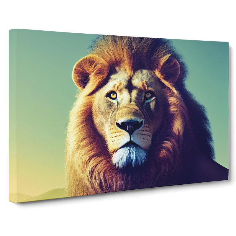 The Splendorous Lion - Wrapped Canvas, 40cm H x 60cm W x 3cm D