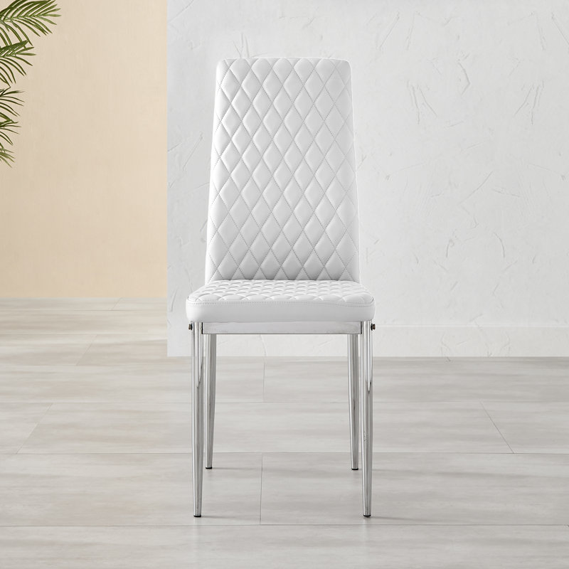 Eubanks Dining Set with 4 Chairs, White