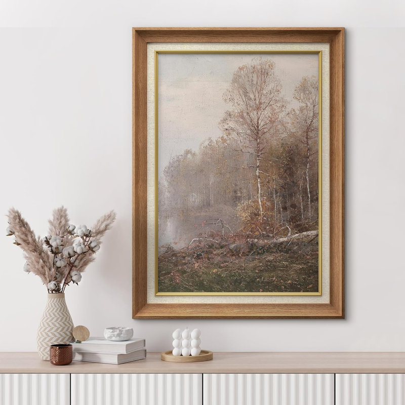 Paysage rustique, automne, automne, campagne, arbre, lac, nature sauvage, impression sur papier, Pas de tapis