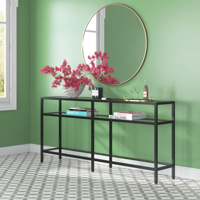 Ceno Glass Top Console Table