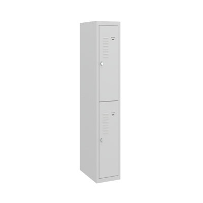 Casier BDS Locker 30 X 50 cm à 2 niveaux (28112) - Unité principale (gris clair)