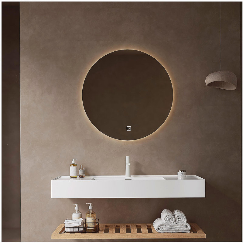 48-inch bathroom dressing table with bath, wall-mounted floating white rectangular acrylic one-piece basin without faucet