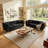 2 Piece 3 Seat Sofa Set (Black)