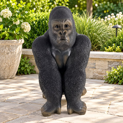 Sitting Gorilla Garden Statue
