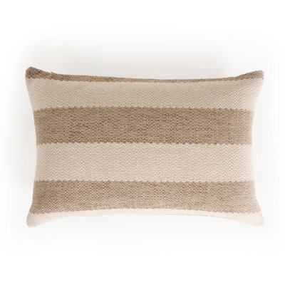 Tarbett Striped Outdoor Reversible Throw Pillow