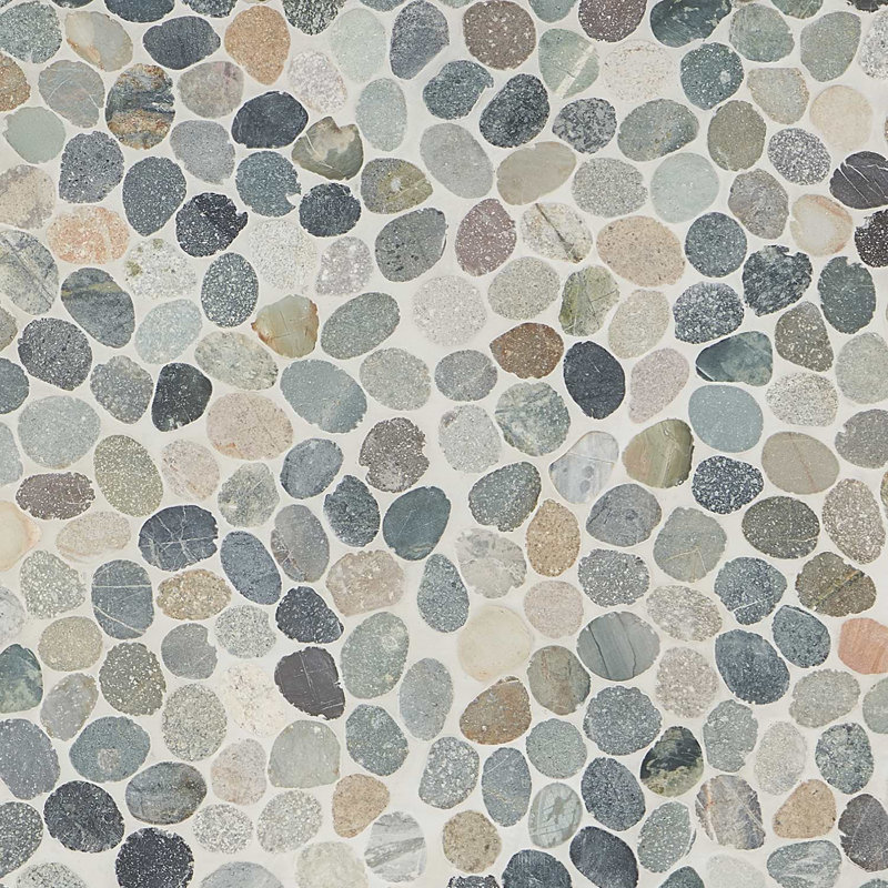 Nature Round Lovina Pebble Mosaic Tile, Sumatra Blend