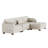 Maelina 4 - Piece Upholstered Beige Corduroy Modular Sectional Sofa with Pillow Back and Removable Ottoman-107665257