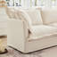 3 avec 3 repose-pieds, revêtement en chenille crème, aménagement de salon confortable, cinéma maison spacieux et élégant