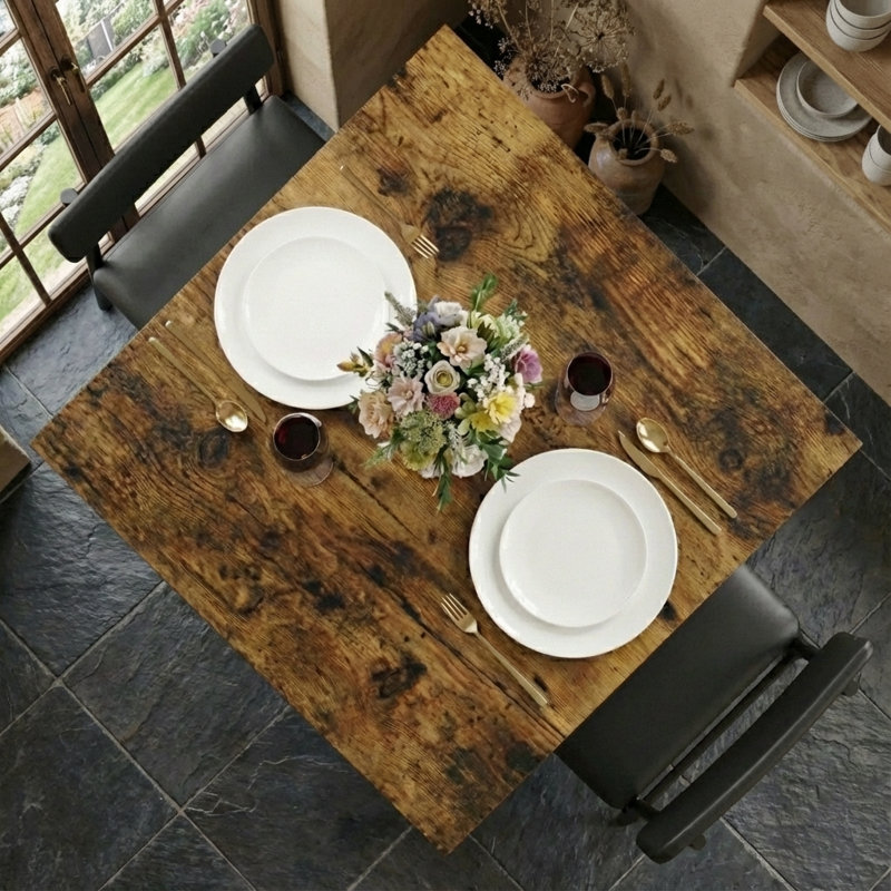 Ensemble de table de salle à manger 3 pièces pour 2 personnes, petite table de cuisine et chaises avec sièges rembourrés pour appartements et petits espaces