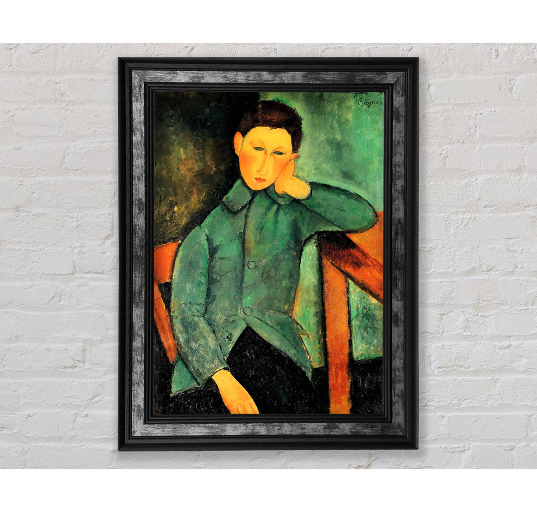 Modigliani Boy In A Blue Jacket - Druck