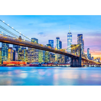 New York Brooklyn Bridge Skyline Wallpaper Mural