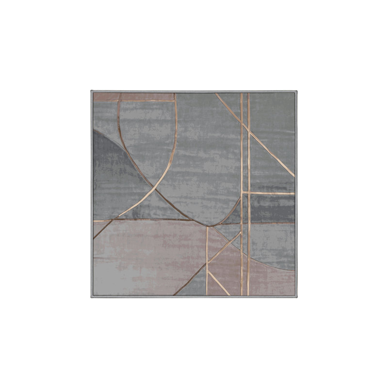 Silky Soft Plush Gray Area Rug, Square 7'