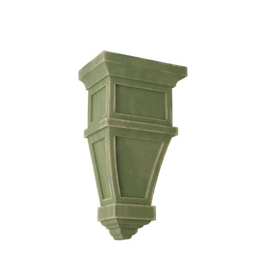 6"W x 4"D x 11"H Alpine Wood Vintage Decor Corbel, Restoration Green