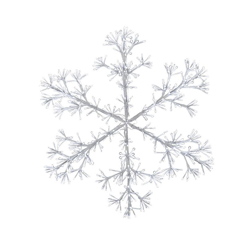 36" Pure White Sparkler Snowflake 660 LED Lighted Window Décor