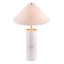 Lampe de table beige et blanche