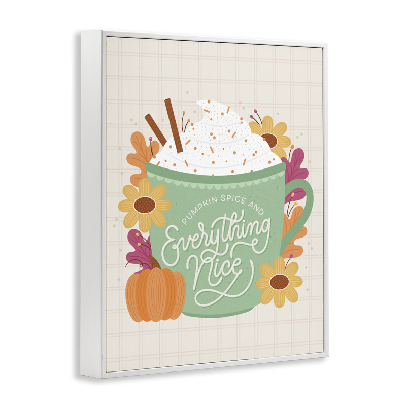  «Pumpkin Spice» par Jalynn Heerdt, H 20 po x l 16 po, Estampe numérique encadrée blanc bord de mer