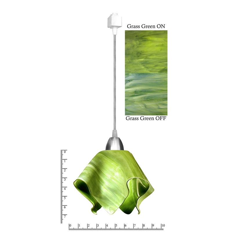 Luminaire suspendu géométrique 1 lumières unique Sapin, Petit, Vert gazon