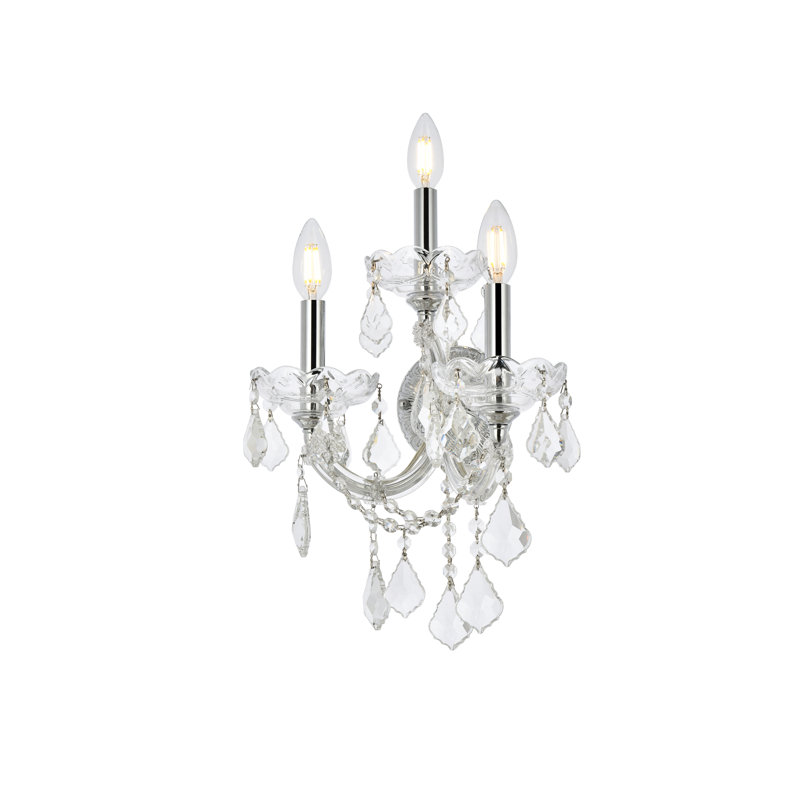 Stockard Wall Sconce, Crystal Clear, Royal Cut, Chrome