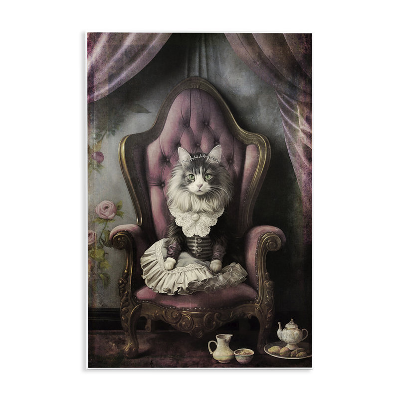 «Royal Cat & Tea» par Sasha, H 15 po x l 10 po