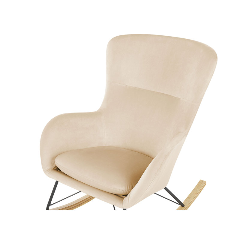 Pandora Upholstered Rocking Chair, Beige