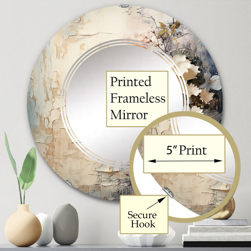 Miroir mural Zlate, 24 po x 24 po