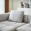 L-Shape Modular Compressed Couch, 3 Cloud Sectional With Chaise Lounge, Corduroy Upholstered For Apartment, Comfortable Spring Cushions, Modern Minimalist Atmosphere, Grey, No Assembly Required-17116110