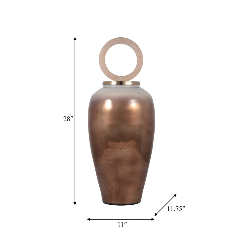 Callisto Handmade Glass Table Vase, 28" H x 11" W x 11" D