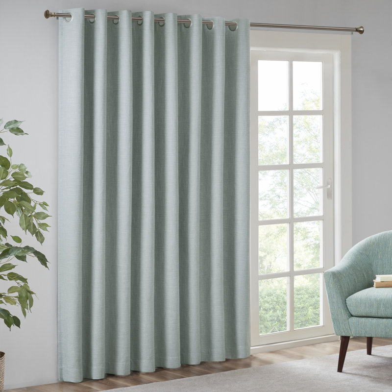 Rideau simple occultant avec œillets Maya Dusty Seafoam, Poussière d'écume de mer, L 100 po x L 84 po