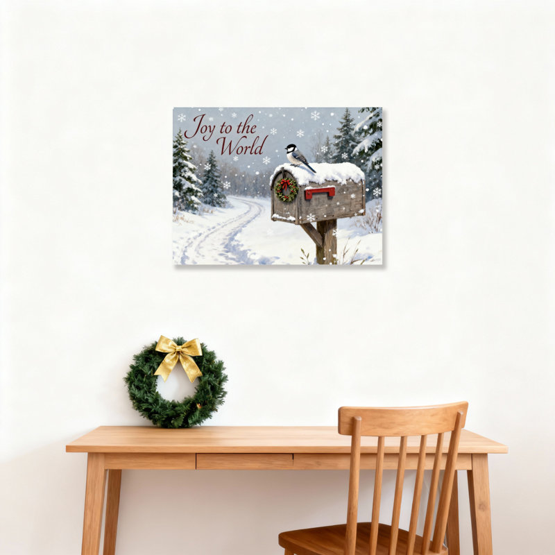 Joy To  World Canvas Wall Art, 24" H x 36" W