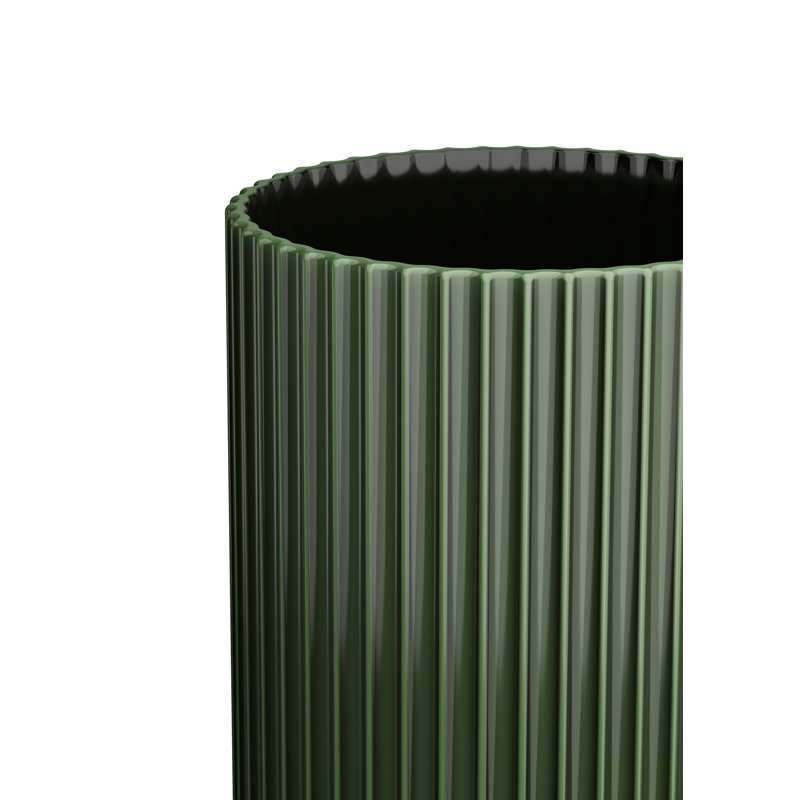 Vase en porcelaine Lyngby, Vert, H 12,2 po x l 6,9 po x P 6,9 po
