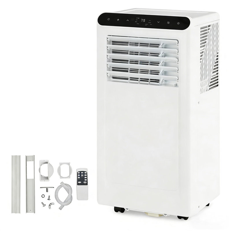 Climatiseur portatif 8 000 BTU - Ventilateur de déshumidificateur 3 en 1 portatif 350 pi³ Cools 350 pi, ensemble de fenêtre de télécommande 48dB pour chambre à coucher, maison, bureau