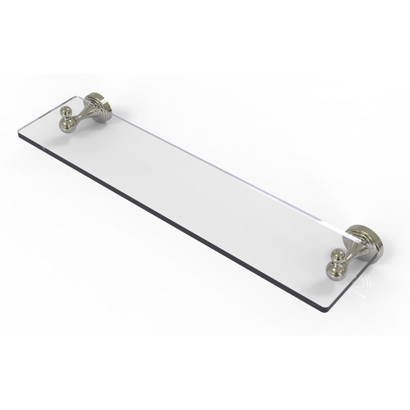 Godin Industrial Pipe Shelves, Polished Nickel, 22 Inch