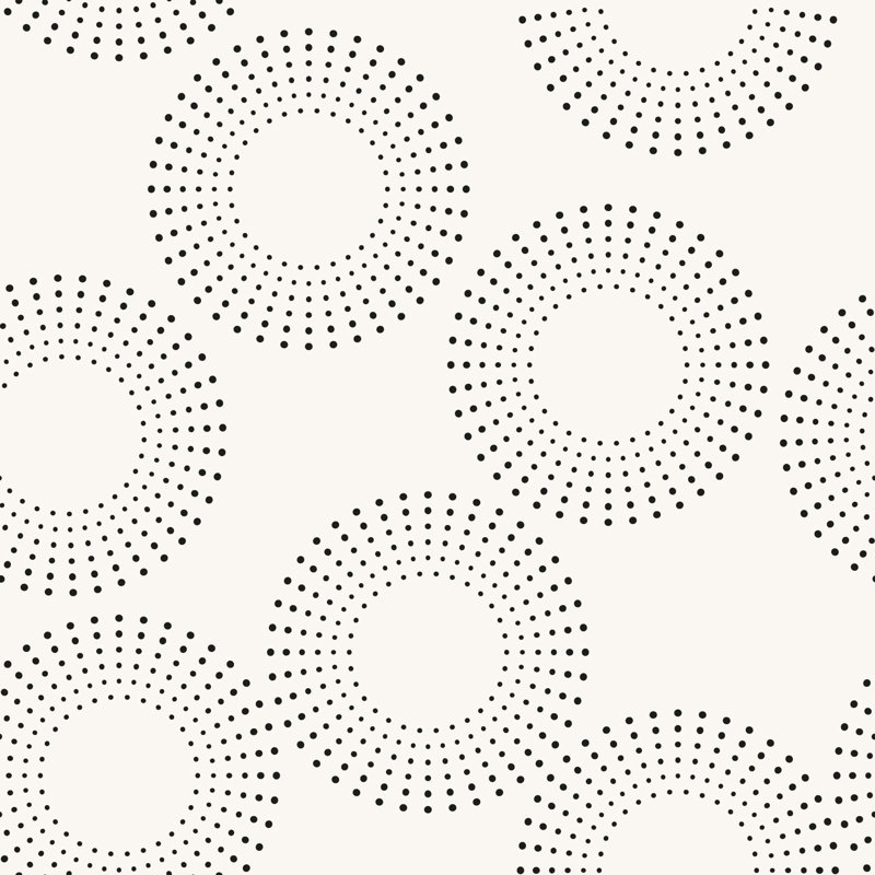 Azruddin Dotted Circles 10' L x 24" W Peel and Stick Wallpaper Roll