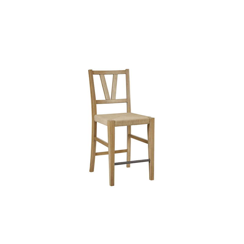 Chaise à hauteur de comptoir à lattes (ensemble de 2), Havane clair