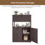 Armoire de rangement moderne à 3 tiroirs avec tablette réglable et présentoir ouvert-1472184485