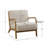 Polyester Upholstere Arm Chair with 4 Legs