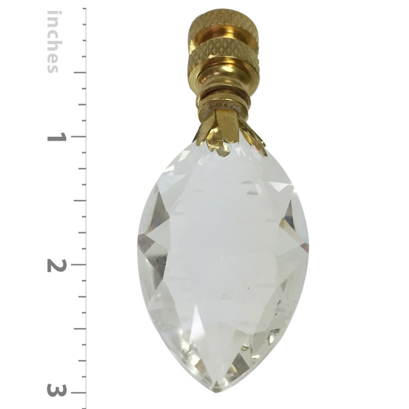 Pear Shaped Crystal Finial Ceiling Fan Pull Chain