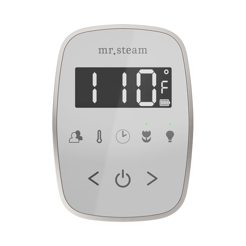 ButlerTouch Steam Shower Control Package with TempoTouch Control and Steamhead, Polished Chrome