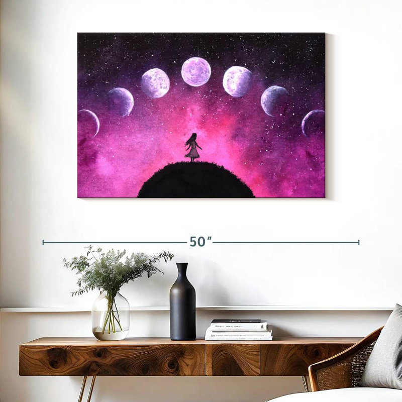 Phases de la lune rêveuse d'Oberle, H 26 po x l 39 po